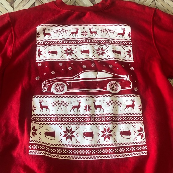 Redline Motorsport Apparel Christmas/Holiday Sweater, Red. Vroom Vroom Size Med - Picture 2 of 6